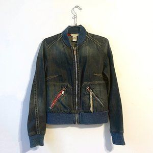 Women's denim Diesel bomber jacket - medium